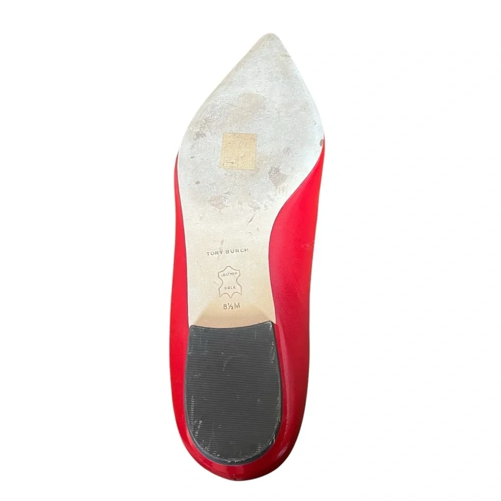 Tory Burch Red Triangle Pointed Flat